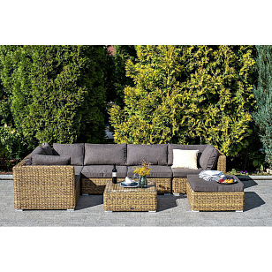 Модуль угловой 4SIS Лунго (гиацинт) Цвет: соломенный, садовая мебель