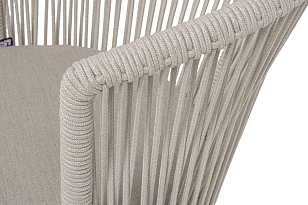 Стул 4SIS Люксембург, каркас RAL1013 муар, роуп бежевый, ткань бежевая, садовая мебель