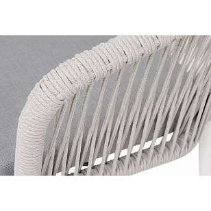 Стул 4SIS Марсель, каркас RAL6036 муар, роуп зеленый, ткань темно-серая 027 для дачи Стул 4SIS Марсель, каркас RAL6036 муар, роуп зеленый, ткань темно-серая 027, садовая мебель