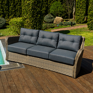 Диван треххместный Lite Venezia Цвет: коричневый, садовая мебель