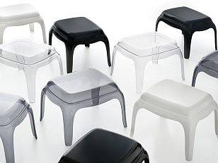 Стол-пуф Pedrali Pasha Цвет: бесцветный для дачи Стол-пуф Pedrali Pasha Цвет: бесцветный, садовая мебель