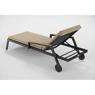 Шезлонг Gardenini Sogno S Карбон / Бежевый, садовая мебель