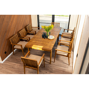 Обеденная группа из акации Joygarden Mona XL, садовая мебель