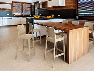 Стул барный Siesta Contract Maya Bar 75 Цвет: бежевый, садовая мебель