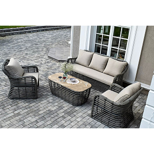 Лаунж-зона 4SIS Ницца, цвет бежевый для дачи Лаунж-зона 4SIS Ницца, цвет бежевый, садовая мебель