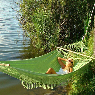 Гамак двухместный Lite Tulip зеленый для хобби и пикника