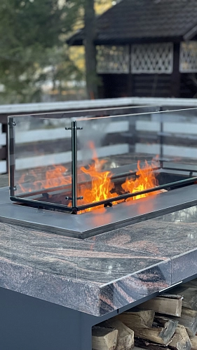 Гриль-очаг Elbrus Home Монблан 280х140 (Термостойкая эмаль) для сада