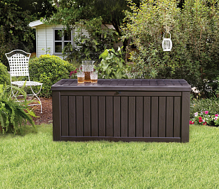 Пластиковый сундук для хранения Keter Rockwood коричневый, садовая мебель