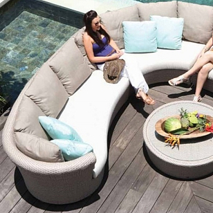 Оттоманка с подушками Skyline Design FLORENCE 22333L для дачи Оттоманка с подушками Skyline Design FLORENCE 22333L, садовая мебель