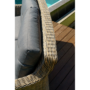 Лаунж зона Lite Venezia (3х-местный диван, стол, 2 кресла) Цвет: коричневый, садовая мебель