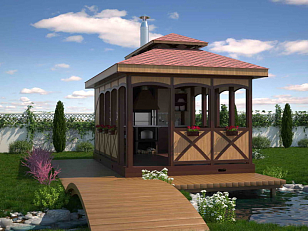 Беседка LEDA Барбекю XL, уличное оборудование