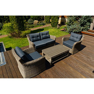 Диван двухместный Lite Venezia Цвет: коричневый, садовая мебель