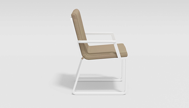 Обеденная зона Gardenini Primavera Белый / Бежевый с стульями Voglie Armrest 