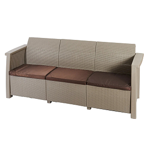 Диван Keter Toledo Max Love Seat капучино, садовая мебель