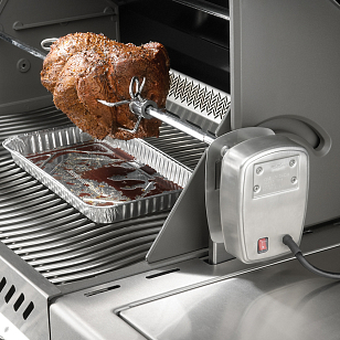 Вертел с 4-мя зажимами и электромотором для моделей Napoleon 665 для сада