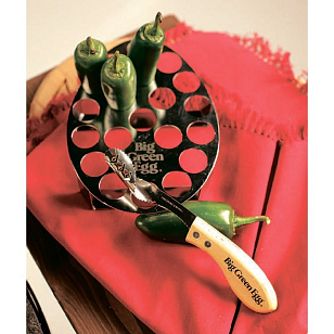 Подставка для 20 фаршированных перцев халапеньо Big Green Egg с ножом для сада