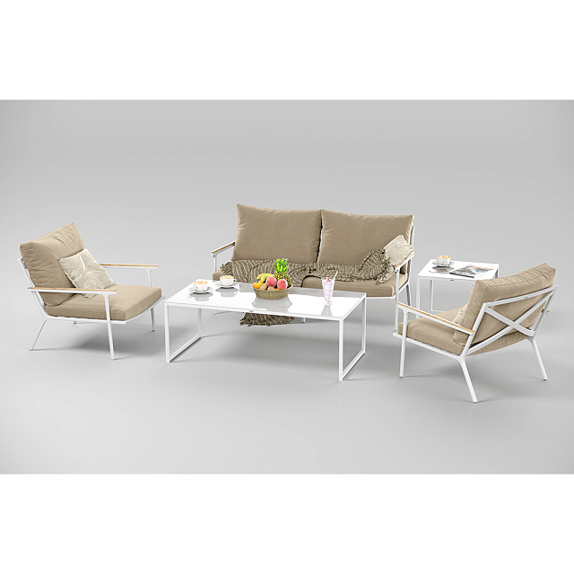 Лаунж зона Gardenini Calma Белый / Бежевый 