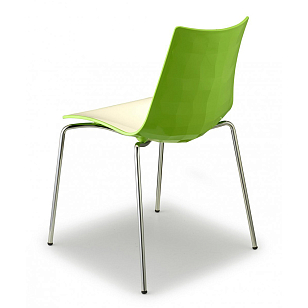 Стул Scab Design Zebra Bicolore Цвет: хром, белый, зеленый, садовая мебель