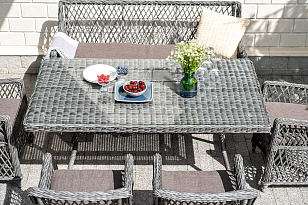 Обеденная группа 4SIS Катания на 6 персон, цвет графит, садовая мебель