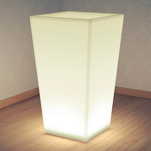 Светящееся кашпо LightHouse Flow XL 220 V White для сада и загородного дома Светящееся кашпо LightHouse Flow XL 220 V White, уличное оборудование