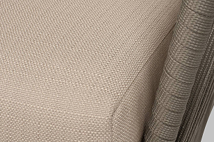 Диван 4SIS двухместный Форли, светло-серый муар, роуп серо-коричневый, ткань Mossle бежевая, садовая мебель