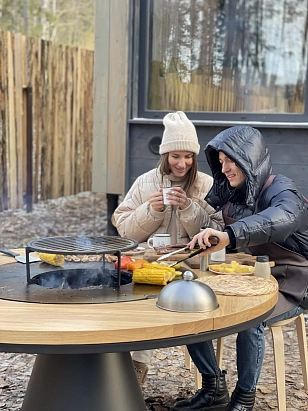 Гриль-очаг Elbrus Home Тибет Ø162 (Термостойкая эмаль) для сада