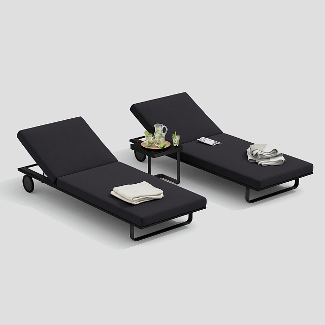Шезлонг Ideal Patio Costa Цвет: карбон, антрацит 