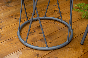 Кофейный комплект Марокко, цвет темно-серый, садовая мебель