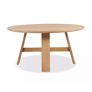 Обеденный стол из тика Joygarden Octa 150 см круглый, садовая мебель