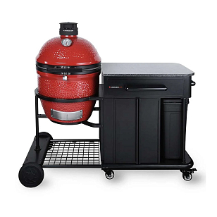Керамический гриль яйцо Kamado Classic Joe II Red с тележкой