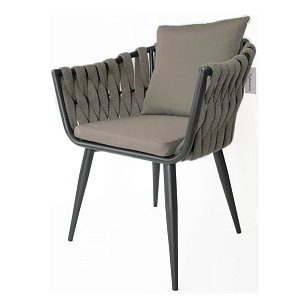 Кресло плетеное с подушками Tagliamento Verona Цвет: кофе, садовая мебель