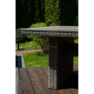 Лаунж стол Lite Venezia 180 коричневый, садовая мебель