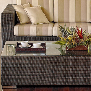 Диван с подушками Skyline Design CUATRO 2002 MOCCA, садовая мебель