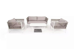 Лаунж-зона 4SIS Касабланка на 4 персоны, цвет бежевый, садовая мебель