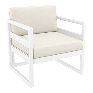 Кресло Siesta Contract Mykonos Цвет: белый, бежевый для дачи Кресло Siesta Contract Mykonos Цвет: белый, бежевый, садовая мебель