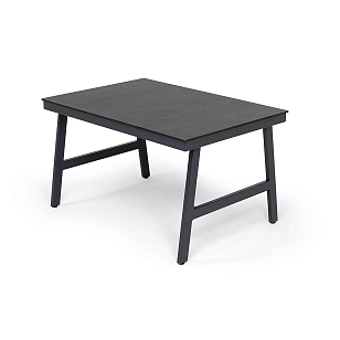 Стол 4SIS Рио 130 х 90, каркас темно-серый, столешница серый гранит, садовая мебель