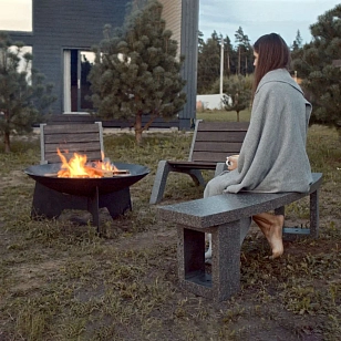 Стальная чаша для огня Concretika Y 100, уличное оборудование