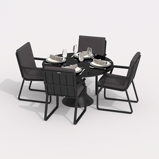 Обеденная группа Ideal Patio Diva Alba 110 Цвет: карбон, антрацит 