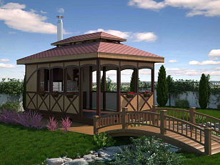 Беседка LEDA Барбекю XL, уличное оборудование