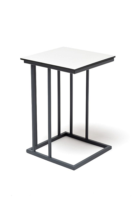 Интерьерный стол 4SIS Тулон 40х40х60 Цвет: молочный, черный 