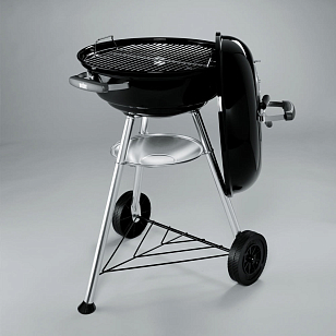 гриль угольный weber compact kettle, 47 см, черный