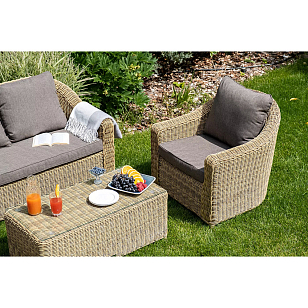 Лаунж зона 4SIS Кон Панна, цвет соломенный, садовая мебель