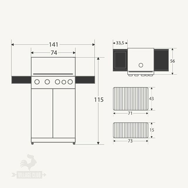 Гриль газовый Napoleon Triumph-495