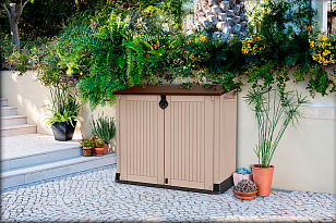 Уличная тумба Keter Store it out Midi Upgraded бежевый, садовая мебель