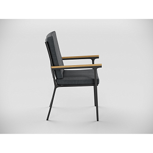 Стул Gardenini Premium Calma S Карбон / Темно-серый, садовая мебель