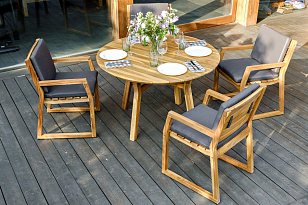 Обеденная группа Joygarden Modena Round на 4 персоны для дачи Обеденная группа Joygarden Modena Round на 4 персоны, садовая мебель
