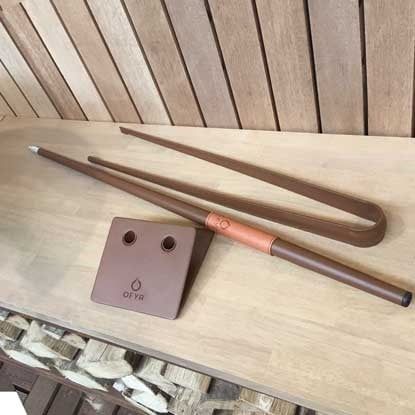 Набор трубка и щипцы на подставке OFYR Буффадо черный