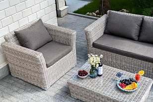 Лаунж зона 4SIS Капучино Сингл, цвет бежевый, садовая мебель
