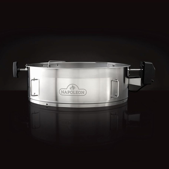 Вертел с двумя зажимами, экраном и электромотором для угольных грилей Napoleon 22K