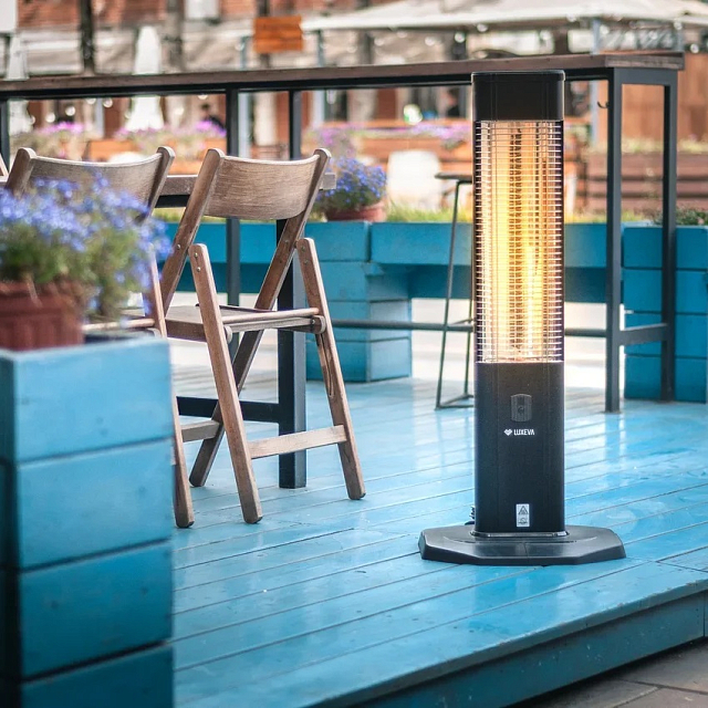 Уличный электрический обогреватель Luxeva VR black 2500 